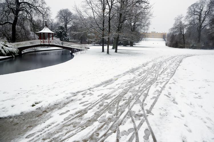Frederiksberg Have var iklædt sne på flotteste vis i går. Foto: Jens Dresling/POLFOTO