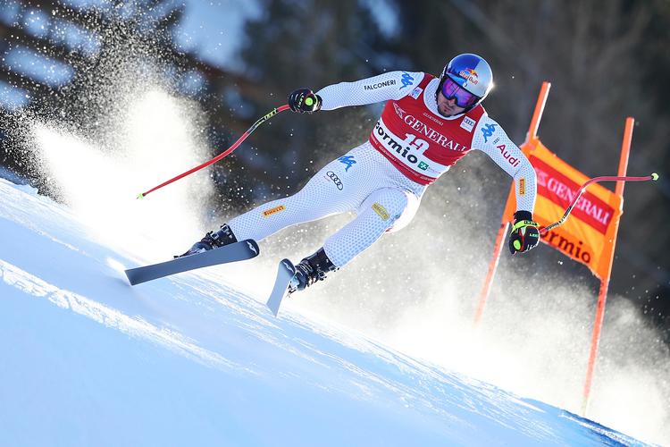 På 'hjemmebane' i Bormio var italienske Dominik Paris fredag hurtigste mand, da en World Cup-afdeling i styrtløb blev afviket. 
   Foto: Marco Trovati/AP