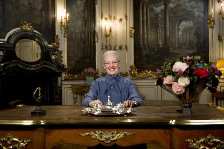 Dronning Margrethe holdt i år tale på Fredensborg Slot. Foto: Mads Nissen/POLFOTO
