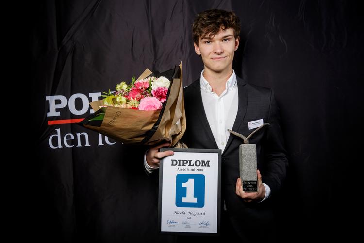Mellem jul og nytår blev Nicolai Højgaard som den femte golfspiller nogen sinde kåret som Årets Fund i dansk idræt. Forgængerne er Søren Steffensen, Erik Groth-Andersen, Morten Backhausen og Thorbjørn Olesen.
   Foto: Mads Nissen/POLFOTO