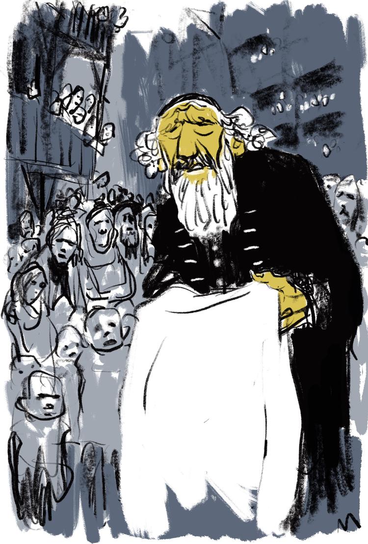 Vi pruttede med ham. Og spildte hans tid. Tegning: Mette Dreyer
   
   Tegning: Mette Dreyer