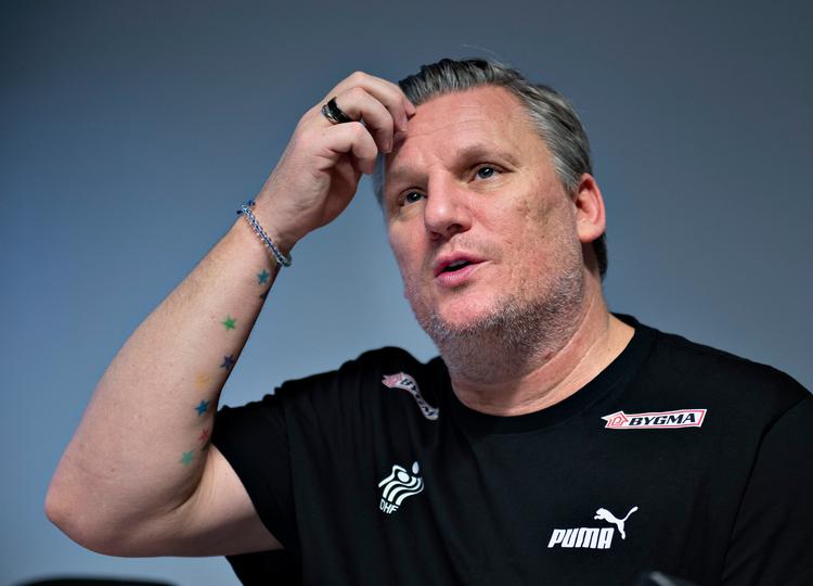 Danmarks cheftræner Nikolaj Jacobsen har fået lidt at tænke over med en række skader inden VM-starten.
   Foto: Henning Bagger/Ritzau Scanpix