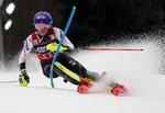 
USA's Mikaela Shiffrin virker uovervindelig, når det drejer sig om slalom i World Cuppen. Lørdag slog hun til igen.
   Foto: Giovanni Auletta/AP