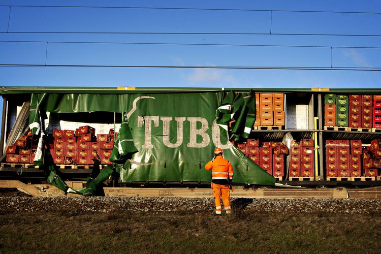 Togulykken ved Storebæltsbroen skete 2. januar. Otte blev dræbt og 16 såret. Foto: Martin Lehmann/POLFOTO