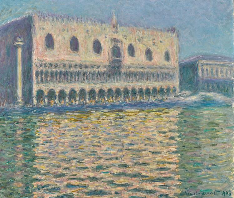 Claude Monets 'Le Palais Ducal' er et oliemaleri fra 1908. Pr-foto Sotheby’s