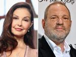 Ashley Judd (tv) hævder, at hun under et møde på et hotelværelse i 1997 om mulige filmroller afviste seksuelle tilnærmelser fra Harvey Weinstein (th).  Foto: Frederick M. Brown, Yann Coatsal/Ritzau Scanpix