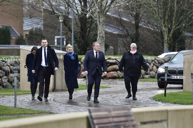 Statsminister Lars Løkke Rasmussen deltager i Louisa Vesterager Jespersens bisættelse fra Fonnesbæk Kirke i Ikast i dag.  Foto: Bo Amstrup/Ritzau Scanpix
