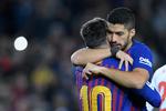Søndag var det igen Lionel Messi med ét mål og Luis Suárez med to mål, der gjorde det af med Eibar i La liga-kampen på Camp Nou.
   Foto: Lluis Gene/Ritzau Scanpix