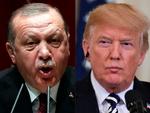 Recep Tayeb Erdogan - bliver truet af Trump med ødelæggelse af Tyrkiets økonomi, hvis han sender militæret ind mod kurderne i Syrien. Foto: Adem Altan, Saul Loeb/Ritzau Scanpix