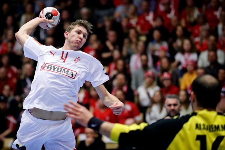 Magnus Landin på venstre fløj blev den danske topscorer i VM-kampen mod Saudi-Arabien. Spilleren fra Kiel brugte otte skud til syv mål. Foto: Jens Dresling/POLFOTO