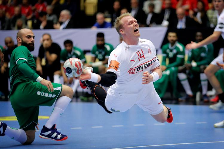  Anders Zachariassen fik masser af spilletid mod Saudi-Arabien og scorede fem mål på seks forsøg.
   Foto: Jens Dresling/POLFOTO