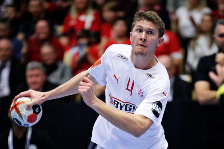 Magnus Landin blev kåret til banens bedste spiller i kampen mod Saudi-Arabien. Det var fløjens 45. landskamp.
   Foto: Jens Dresling/POLFOTO