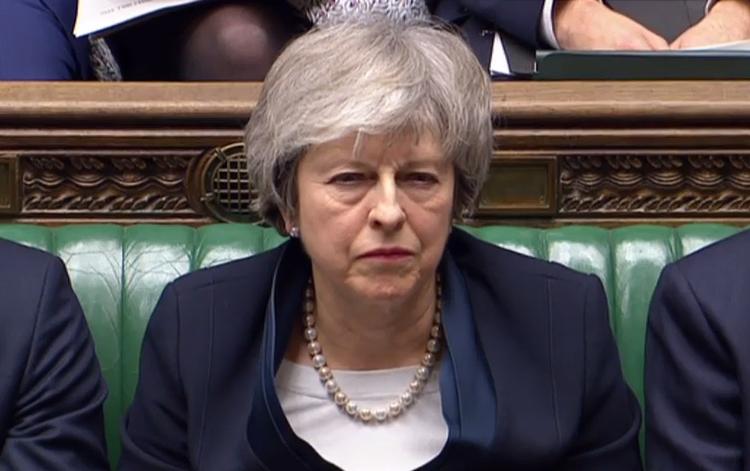 Premierminister Theresa May led et gigantisk nederlag i parlamentet tirsdag aften. Foto: Ho/Ritzau Scanpix