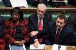 »Jeg håber, at parlamentet i aften stemmer denne aftale ned«, siger han under afslutningsdebatten om premierminister Theresa Mays aftale forud for en historisk afstemning om den. Foto: Handout/Ritzau Scanpix