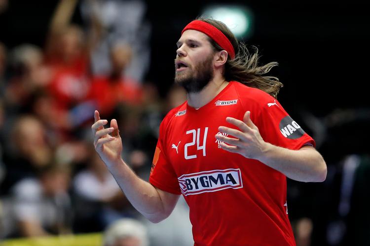 Mikkel Hansen startede svagt i opgøret mod Østrig tirsdag afte, men han spillede sig gevaldigt op efter pausen.
   Foto: Jens Dresling/POLFOTO