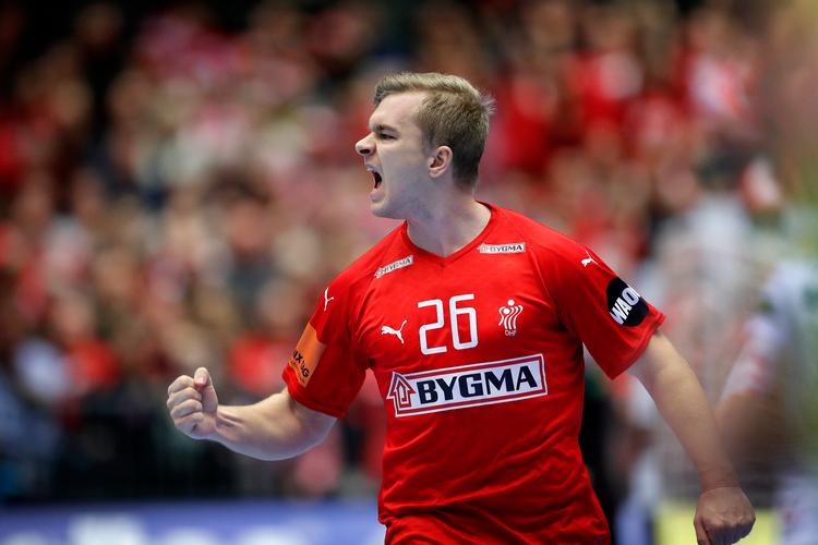 Johan Hansen havde debut i gruppespillet mod Tunesien. Her scorede han to mål.  Foto: Jens Dresling/POLFOTO