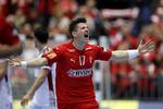Lasse Svan jubler efter en scoring.
   Foto: Jens Dresling/POLFOTO