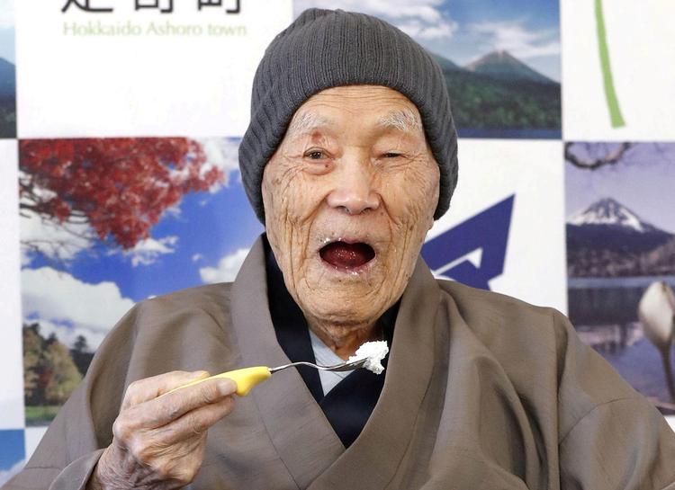 113-årige Masazo Nonaka er nu død. Foto: Kyodo/Ritzau Scanpix