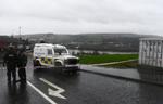 Politiet på plads i Londonderry.  Foto: Clodagh Kilcoyne/Ritzau Scanpix