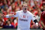 HURRA. Anders Zachariassen jubler efter en af sine 5 scoringer. Han leverede en stor indsats, også i forsvaret, og er nu på vej mod sin første VM-semifinale. Foto: Jens Dresling/POLFOTO