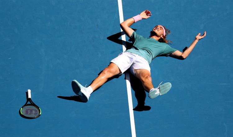  Stefanos Tsitsipas har et par døgn til at sunde sig, før han skal i kamp igen.  Foto: Lucy Nicholson/Ritzau Scanpix