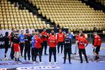 Tirsdag trænede landsholdet for lukkede døre i Boxen. Onsdag vil der være fuldt hus, når pladsen i semifinalen skal sikres.
   Foto: Jens Dresling/POLFOTO