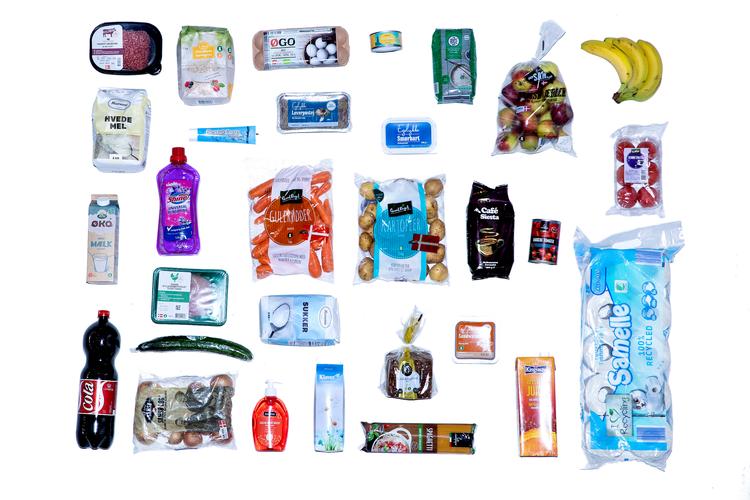 Her er de 30 varer, som blev købt i Netto til Politikens discountpristjek.



   Foto: Finn Frandsen/POLFOTO