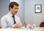 »Vort land trænger til en ny begyndelse«, mener Pete Buttigieg. Foto: Robert Franklin, South Bend Trib/Ritzau Scanpix