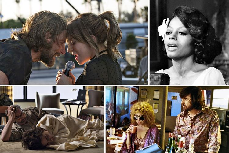 Film om misbrug handler typisk om kendte mennesker, ofte udøvende kunstnere. Aktuelle film, der bl.a. handler om misbrug, er ’A Star is Born’ (øverst tv.) og Beautiful Boy’ (nederst tv.). Andre film er ’The Rose’ (nederst th.) med Bette Midler og ’Lady Sings the Blues' om Billie Holiday. <fotograf>Foto: Warner Bros, Francois <AS>Duhamel, Allstar Picture Library/20 Century Fox, <AS>Jobete <AS>Productions</fotograf> Foto: Warner Bros, Francois Duhamel, Allstar Picture Library/20 Century Fox, Jobete Productions