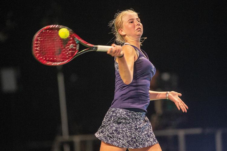 Clara Tauson gør det godt i Melbourne, hvor hun fortsat er på kurs mod finalen i juniorrækken ved årets første grand slam-turnering.
   Foto: Jan Sommer/POLFOTO