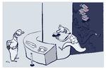 Fra første september er det slut med skjulte gebyrer og misledende priser på seks online bookingportaler i Storbritannien.  Foto: Tegning: Philip Ytournel/POLITIKEN
