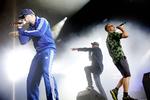 Dancehall-trioen Bikstok (ikke længere Røgsystem) er ude med feberramt ny sang. Den første i tre år.
   Foto: Thomas Borberg/POLFOTO