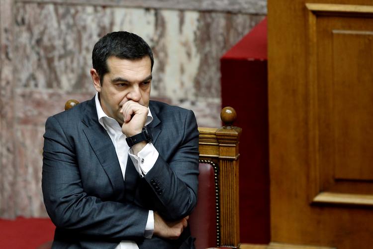 Næsten 30 års strid sluttede, da  Alexis Tsipras fik ja til at kalde FYROM for Republikken Nordmakedonien. Trods stærke protester. REUTERS/Costas Baltas Foto: Costas Baltas/Ritzau Scanpix