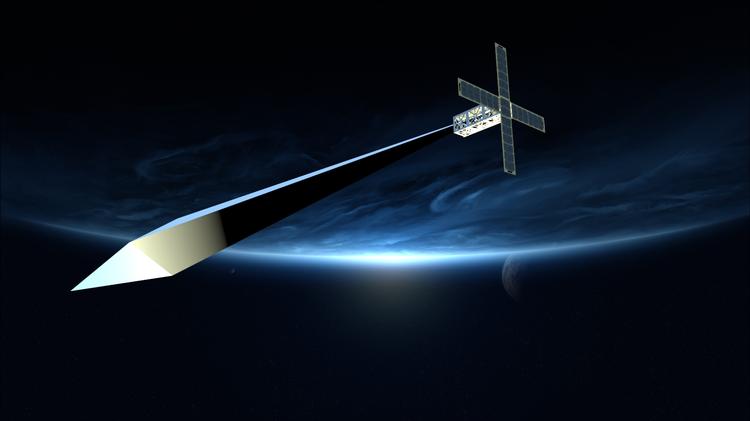 Designet til 'Orbital Reflector' af Trevor Paglen, der blev præsenteret i samarbejde med Nevada Museum of Art. Foto: Trevor Paglen and Nevada Museum of Art.