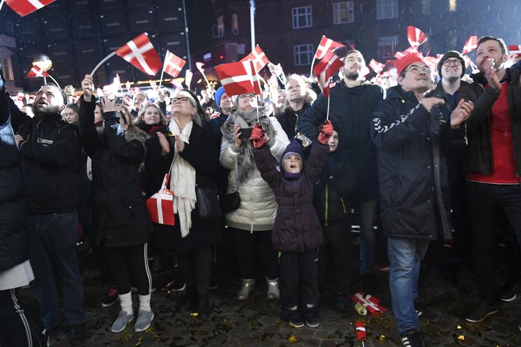 Der blev jublet i Herning, da VM-sejren var i hus. Foto: Jens Nørgaard Larsen/Ritzau Scanpix