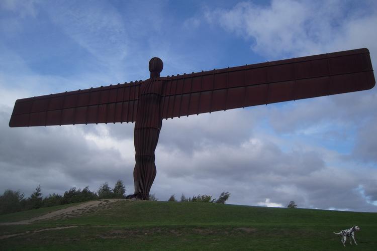 Antony Gormleys kæmpeskulptur, 'Angel of the North', menes at blive set af 33 millioner mennesker om året.  Foto: Kim Wiesener