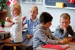 
Få vi snart færre timer? Første skoledag på Guldberg Skole på Nørrebro. 
   Foto: Jens Dresling/POLFOTO