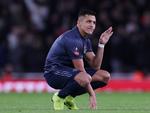 Alexis Sanchez havde forleden succes mod sin tidligere klub Arsenal, men han ved ikke, hvornår han er på banen igen, for Manchester United roterer med sine fire kendte angribere. 
   Foto: Hannah Mckay/Ritzau Scanpix