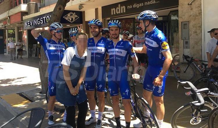 Iljo Keisse er blevet smidt ud af Vuelta a San Juan på grund af dette foto fra Telesol Diario, der er flittigt delt på Twitter. 