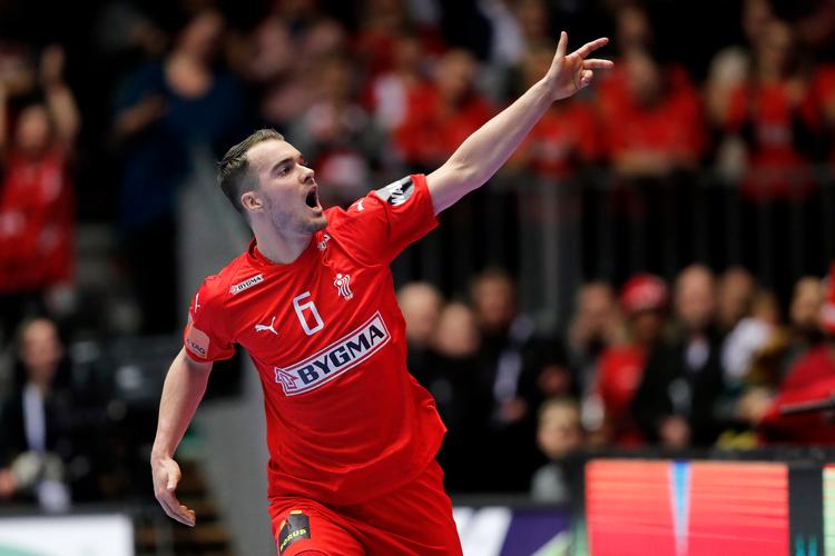 I sine sammenlagt to timers spilletid under VM-slutrunden scorede Casper U. Mortensen 14 mål på 15 forsøg.
   Foto: Jens Dresling/POLFOTO