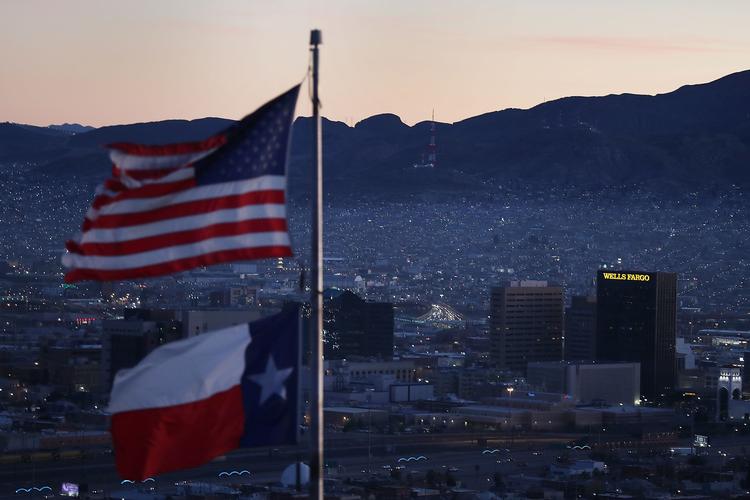 El Paso i Texas ligger klods op af grænsen til Mexico.  Foto: Joe Raedle/Ritzau Scanpix