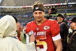 Patrick Mahomes efterfølger Tom BRady, der er i Super Bowl, som MVP i NFL.  Foto: Steve Mitchell/Ritzau Scanpix