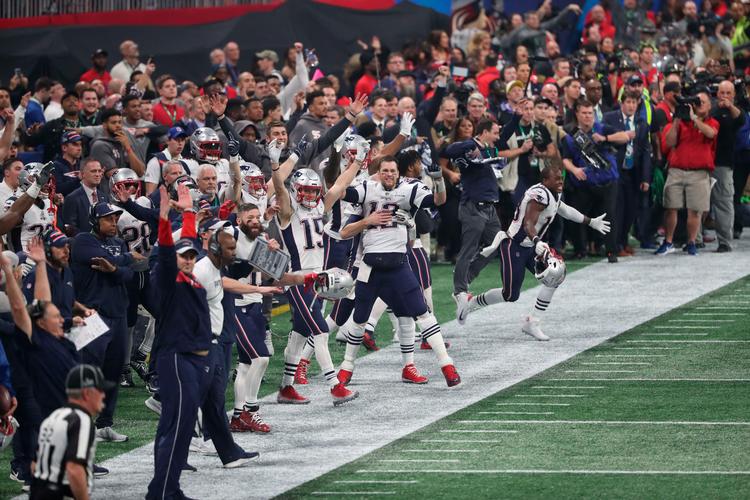 New England Patriots lignende ikke altid det stærkeste hold i løbet af den regulære NFL-sæson, men  formåede atter at løfte eget niveau, da man stod i slutspillet Foto: Streeter Lecka/Ritzau Scanpix