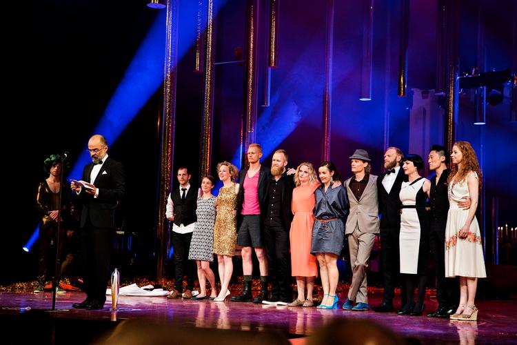 Arkivfoto fra 2014, hvor Årets Reumert blev uddelt på Det Kongelige Teater, og stykket 'Metamorfoser' vandt Årets Forestilling. Foto: Janus Engel/POLFOTO