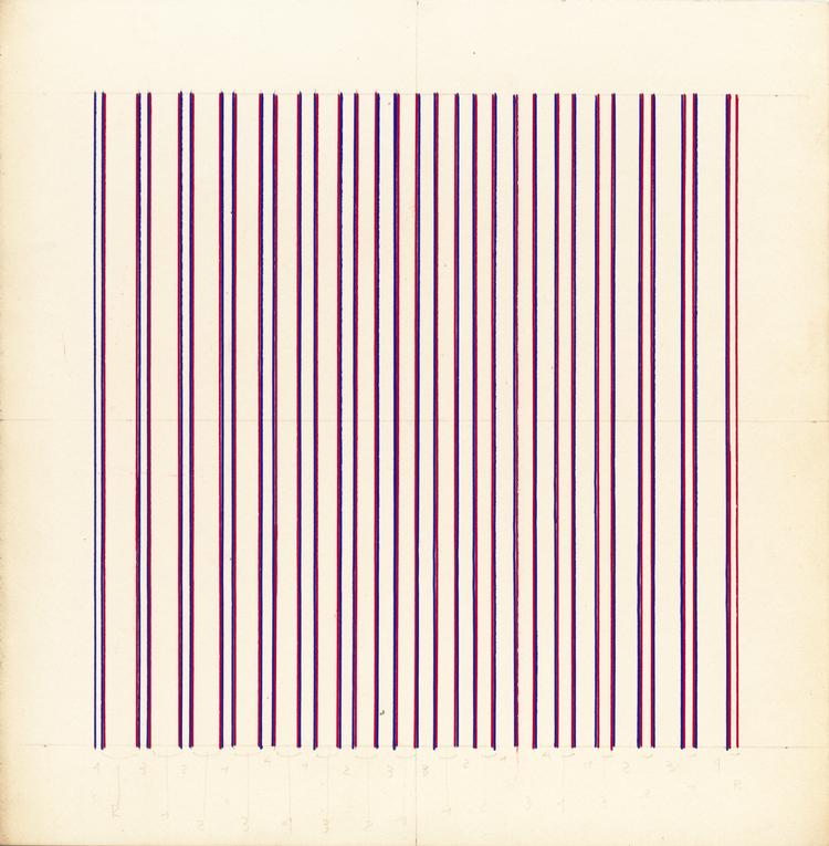 Ambivalent Sequences Post-Image, af Julio Le Parc (Argentina, født 1928) , 1959. Gouache på pap. 19 1/2 × 19 1/2 in. (49.5 × 49.5 cm) Foto: The Metropolitan Museum of Art, Promised © Julio Le Parc