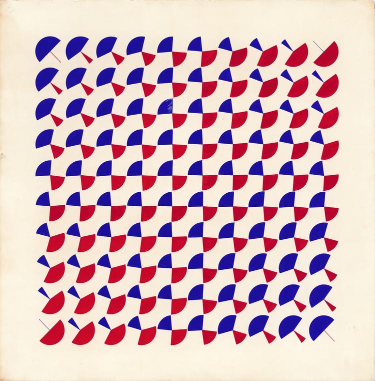 Mutation of Forms. af Julio Le Parc (Argentina, født 1928) , 1959. Gouache på pap. 19 1/2 × 19 1/2 in. (49.5 × 49.5 cm) Foto: The Metropolitan Museum of Art, Promised © Julio Le Parc