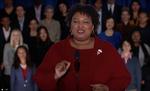 Stacey Abrams rettede skytset mod præsidenten i sin tale på vegne af demokraterne. Foto: Reuters Tv/Ritzau Scanpix