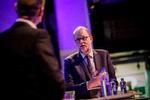 Christian Jensen og Lars Chr. Lilleholt mødtes onsdag aften til debat i Pressen. Særligt Politikens dækning af klimapolitik fik kritik af klimaministeren, mens Politikens chefredaktør efterspurgte en mere ambitiøs  Foto: Mads Nissen/POLFOTO