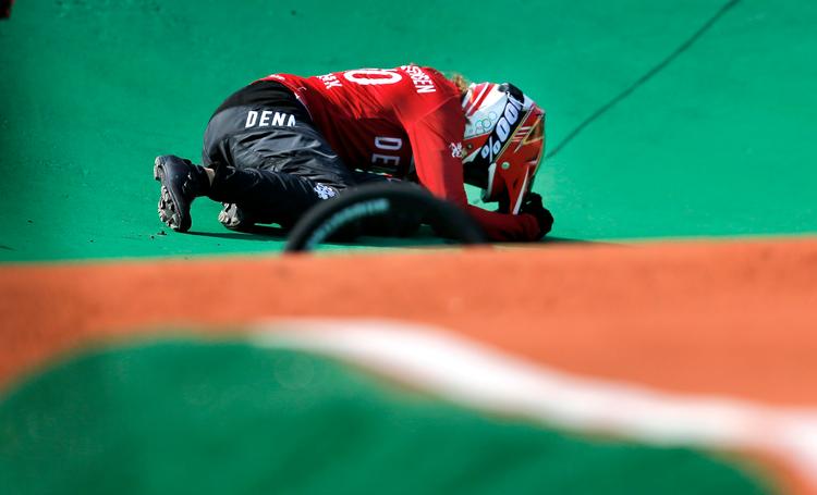 OL i Rio 2016, semifinale: Simone Tetsche Christensen, der måtte udgå efter et styrt i sidste heat. Foto: Jens Dresling/POLFOTO