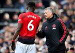 Med sine 8 mål i de 11 kampe har Paul Pogba (tv.) været en medvirkende årsag til, at Ole Gunnar Solskjær (th.) endnu ikke har tabt som United-manager.
   Foto: Dylan Martinez/Ritzau Scanpix